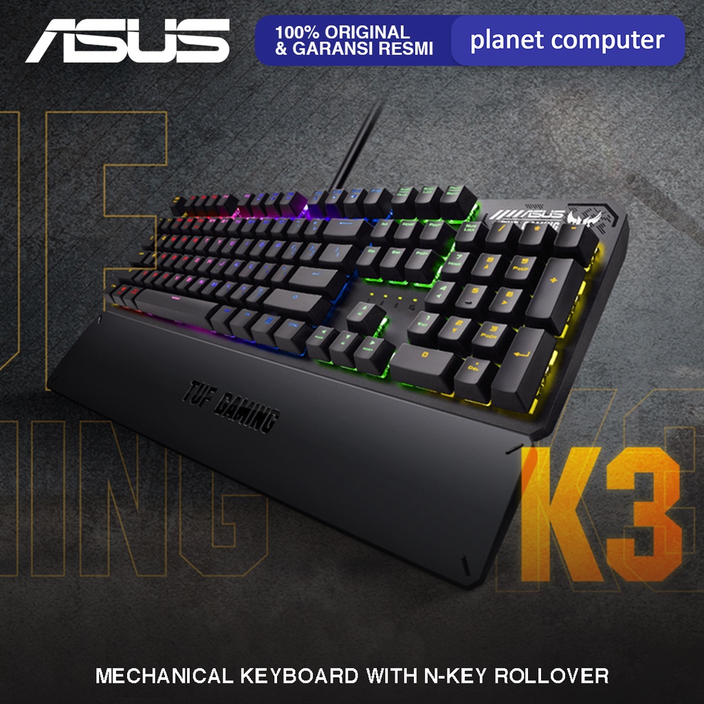 TUF K3 RGB Mecanical Gaming Keyboard Wit N-key Rollover ORIGINAL