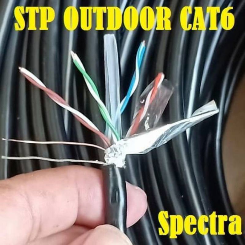 Kabel SPECTRA CAT 6 LAN OUTDOOR STP-FTP CAT 6 SPECTRA ($iap pakai )