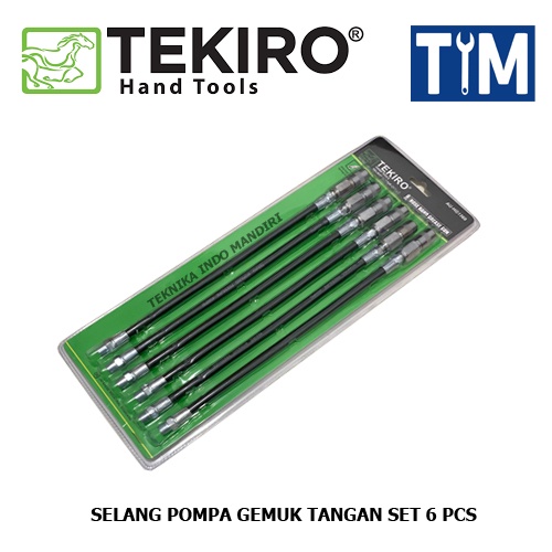 TEKIRO Set 6 PCS Selang Pompa Gemuk Tangan