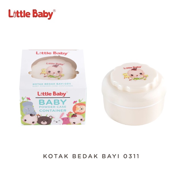 Little Baby Tempat Bedak / Container Pot Bedak Bulat (Dapat Puff Cotton)