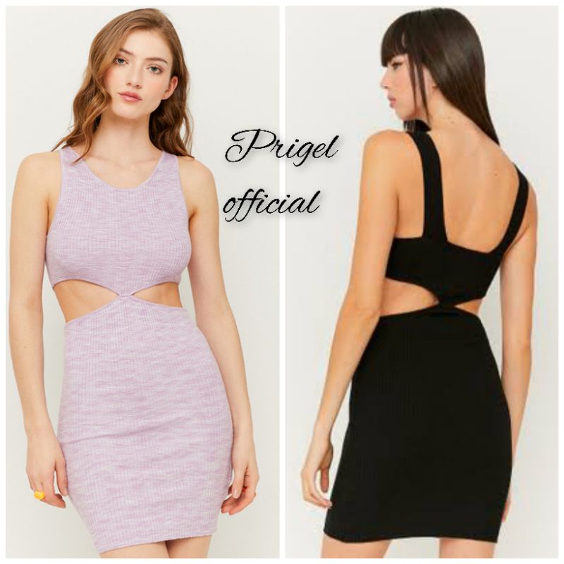 POPULAR21 DRESS MIDI CUT OUT D39