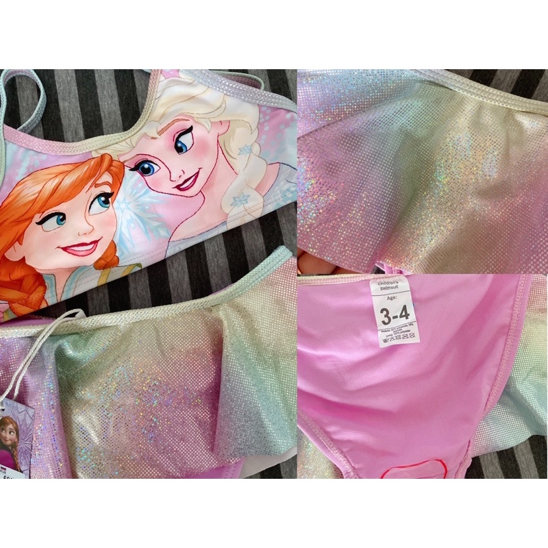 Baju renang anak perempuan twopiece unicorn frozen