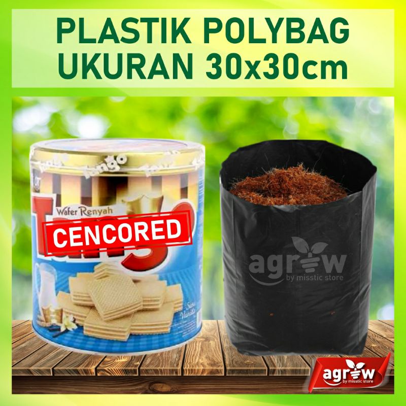 Plastik Polybag Besar 30x30 cm Pot Benih Bibit Buah Bunga Sayuran Ecer Harga Perlembar