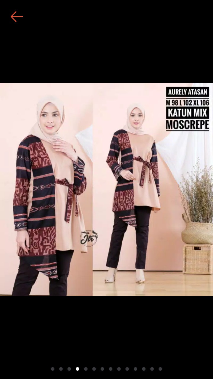 Batik Tunik Shibori Jumputan Terbaru Size S-3l / Hrb026 Yelbor Navbor / Biru Putih / Original..