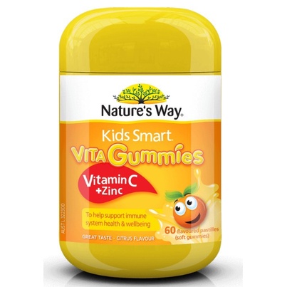 NATURE'S WAY KIDS SMART VITA GUMMIES VITAMIN C + ZINC 60S