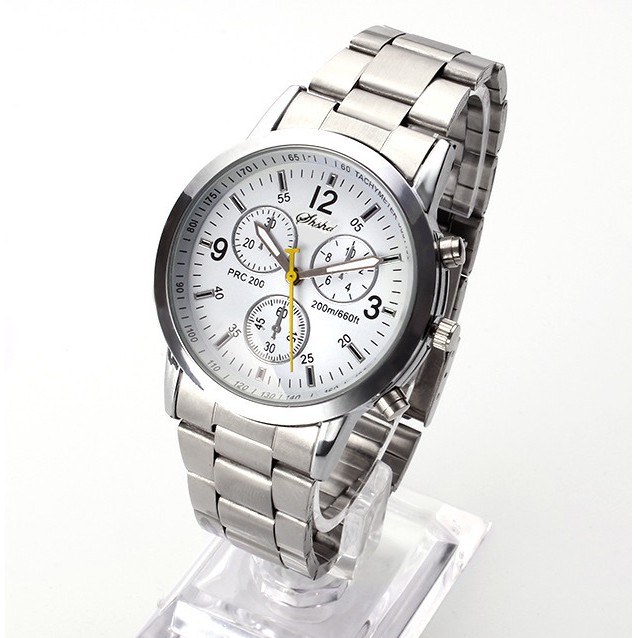 Jam Tangan  SHSD STEEL Korea Fashion Stainless Steel Mens Watch Cowo Analog Korean Style