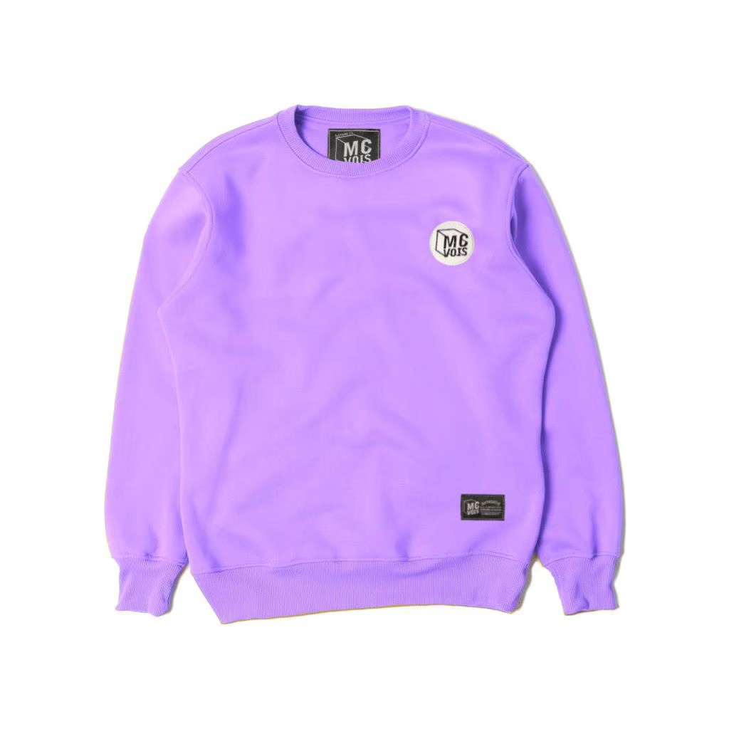 Sweater Crewneck Mcvois Polos Lavennder Premium Distro