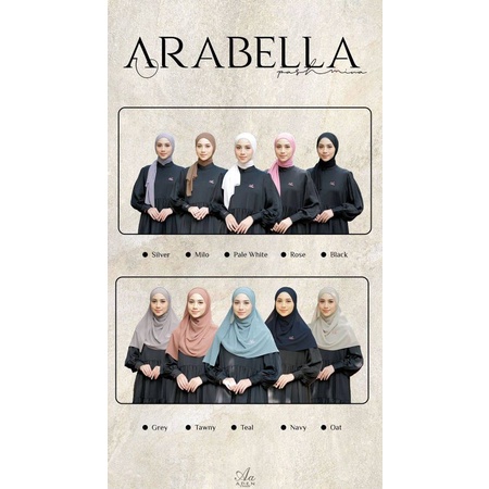 Pashmina Arabella by Aden Hijab | Original by Aden Hijab | Pashmina Ceruty Babydoll | Ready Stok Ade
