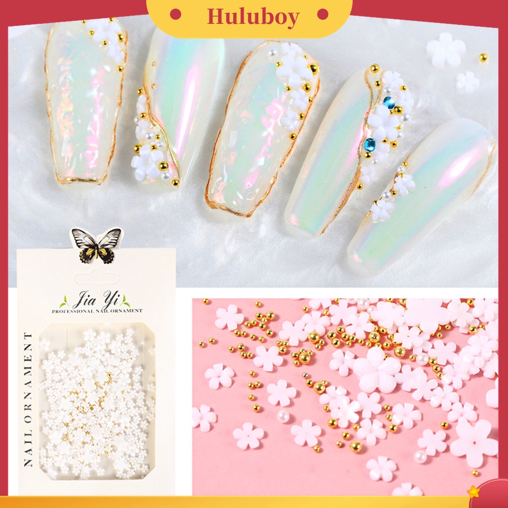 Huluboy Huluboy♡ 1 Pack Bunga Kecil Bahan Resin Untuk Dekorasi Nail Art