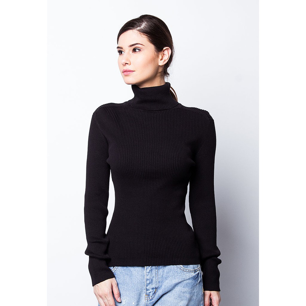 Noir Sur Blanc NP Rollneck Black
