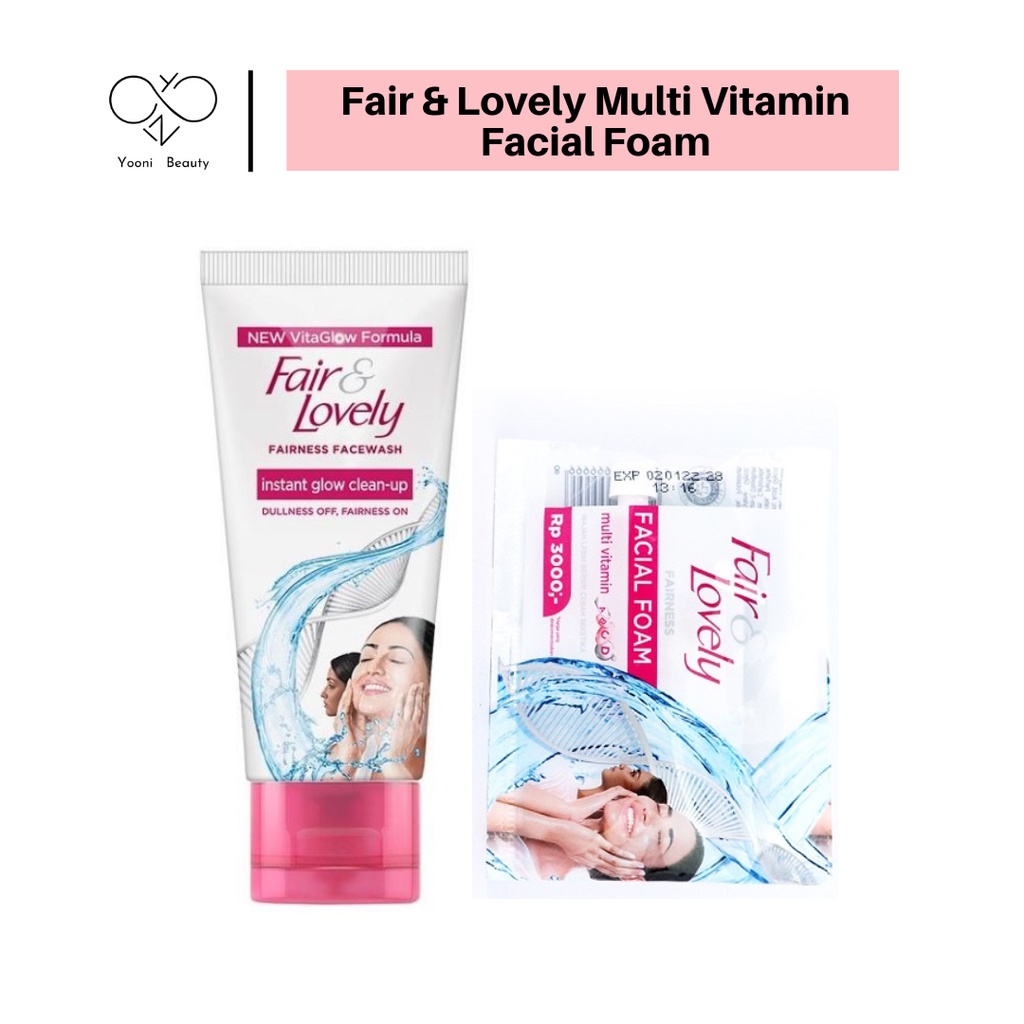 Fair and Lovely Facial Foam 100gr / Sabun Wajah Fair n Lovely 50gr / Facial Wash Fair & Lovely Sache