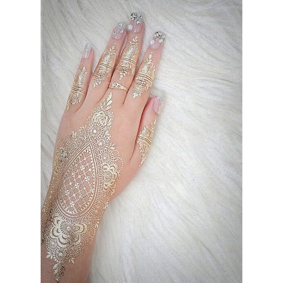 Henna instan Gold Free MANIK dan GLITTER 1pcs 1 tangan