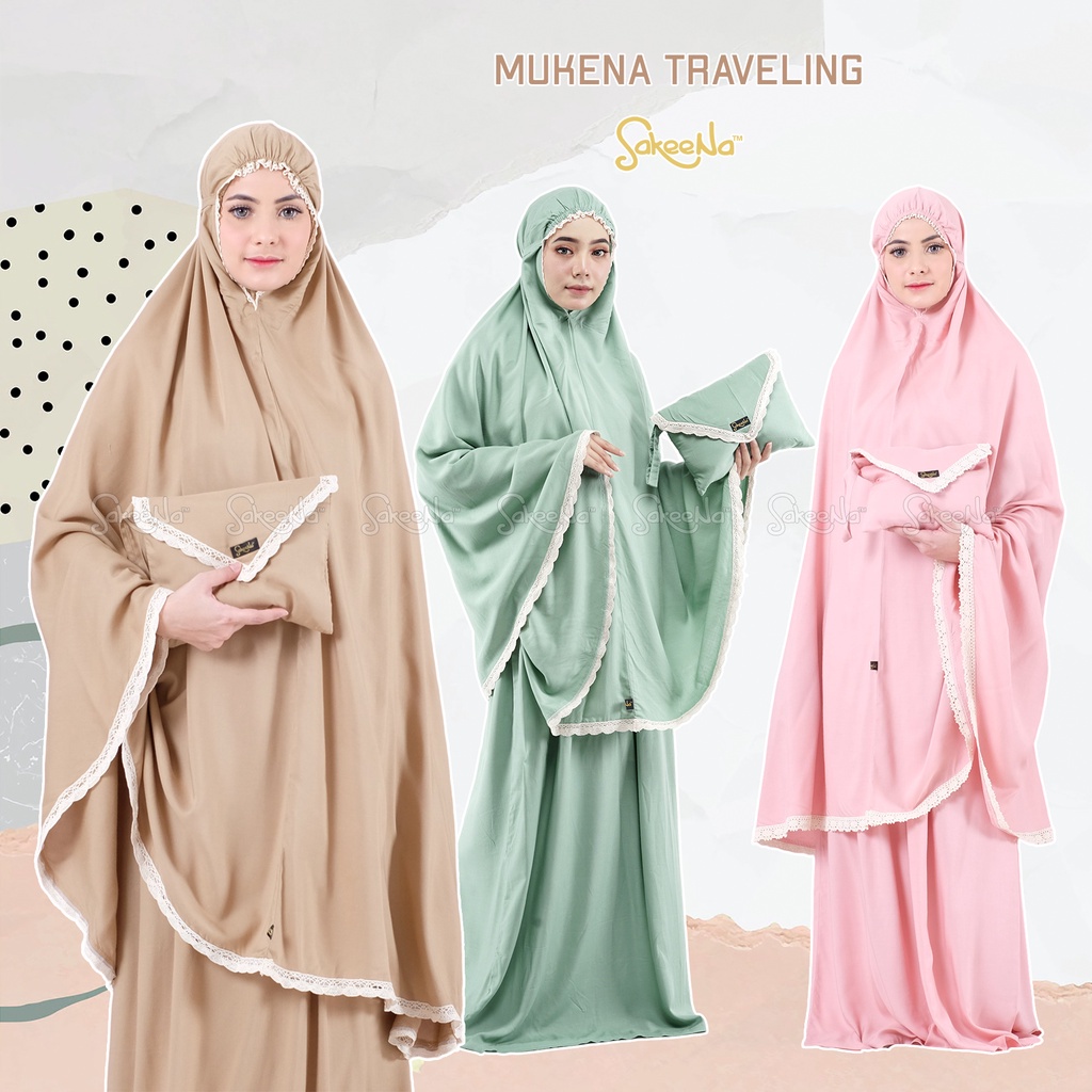 ( FREE TAS ) MUKENA PLISKET RENDA PREMIUM / MUKENAH DEWASA POLOS / MUKENAH TRAVELING HYGET / Mukenah