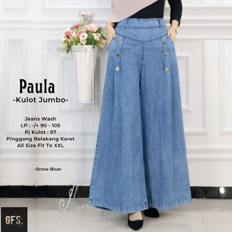 FIT TO XXL PAULA KULOT MATT JEANS IMPORT JUMBO