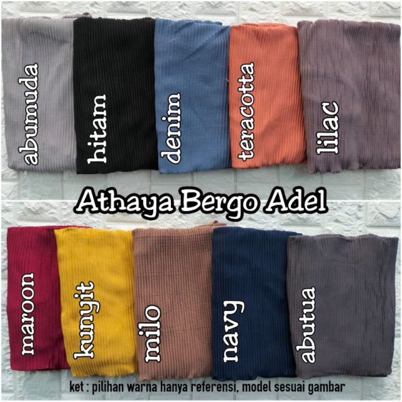 [Ori Athaya] BERGO ADEL••hijab instan plisket renda••bergo plisket non pad••hijab cassanova