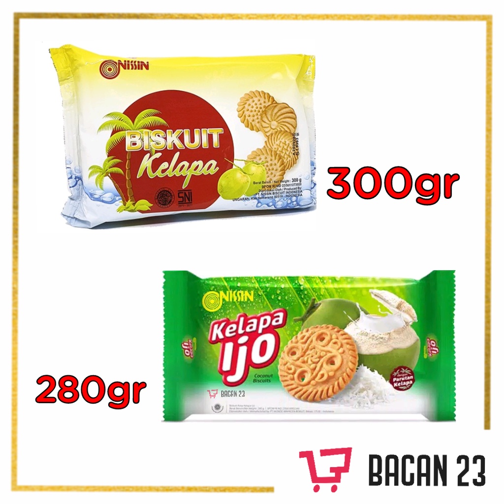 

Nissin Kelapa Biskuit (280gr - 300gr) ( Kelapa Ijo - Kelapa ) / Bacan23 - Bacan 23