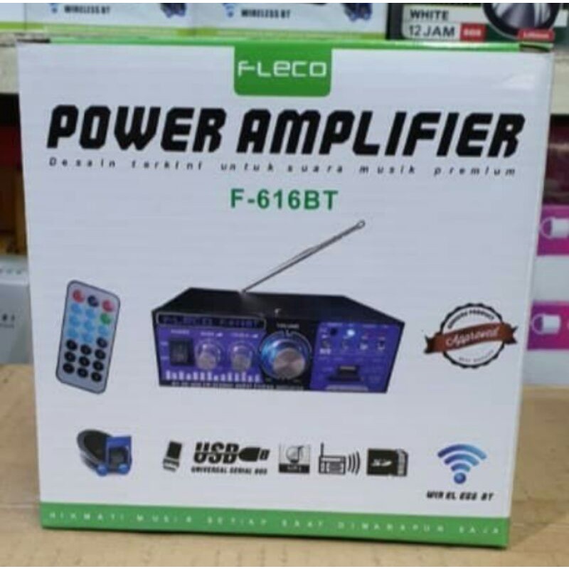 Cod Power Ampli Fleco F-616BT/Power Amplifier AC DC USB Bluetooth FM SD Mp3