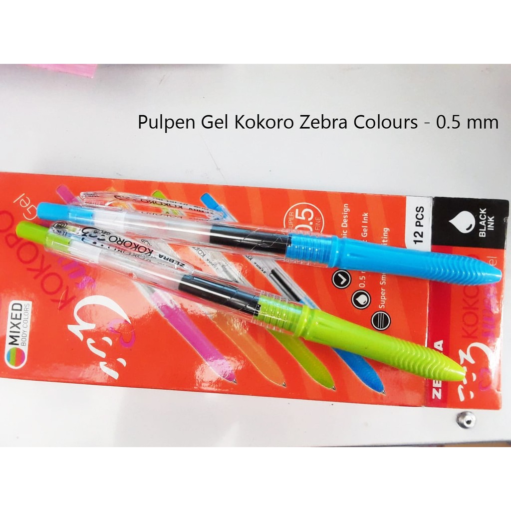 

Pulpen Gel Kokoro Zebra Colours - 0.5mm