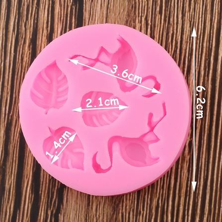 3D Silicon Mold Fondant Cake Decoration - Flamingo and Monstera Leaf