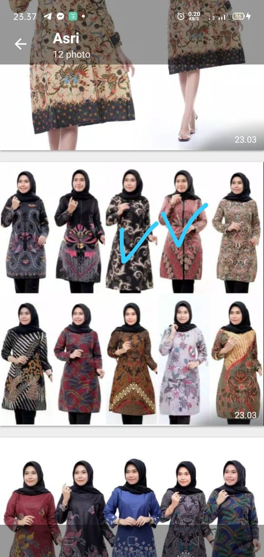 #cod | Tunik Batik Modern M - Jumbo