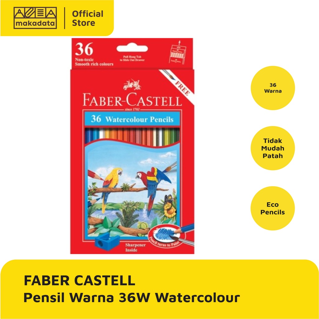 

COLOUR PENCIL / PENSIL WARNA FABER CASTELL 36 WARNA WATERCOLOUR