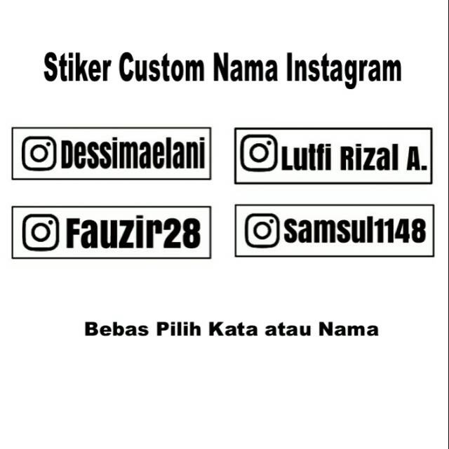 25+ Inspirasi Keren Desain Stiker Nama Ig