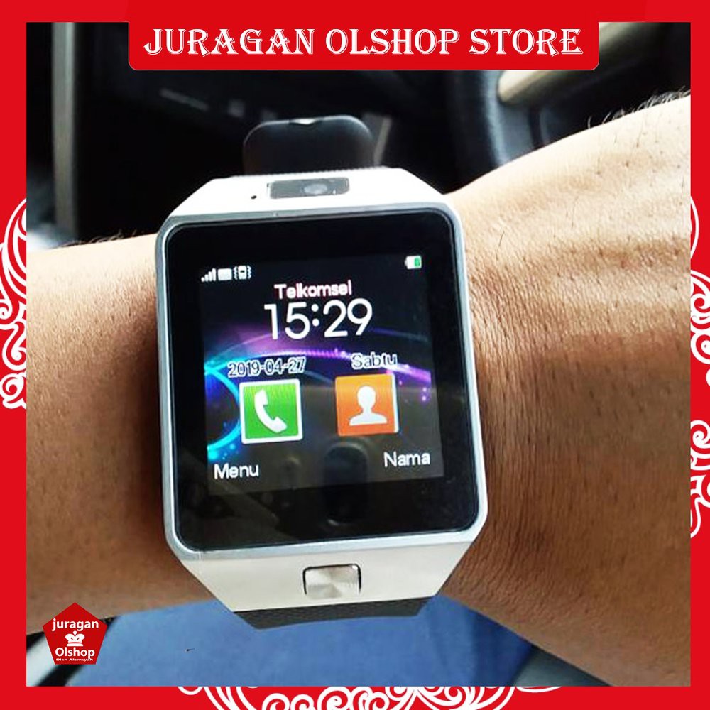 Jam Tangan Pintar Smartwatch Dz09 - Support Sim Card Sms Telpon Kamera Dll New