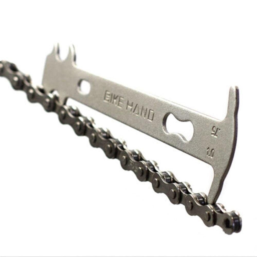 Lanfy Rantai Sepeda Memakai Checker Profesional Stainless Steel Multi-Fungsional Repair Tool Chain Link Tool Sepeda Gunung Sepeda Alat Perbaikan Alat Penghilang Pengukuran Penggaris