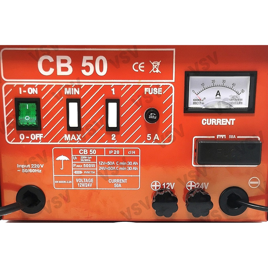 Melzer Battery Charger CB-50 Cas Aki Mobil Charger Aki Pengisi baterai