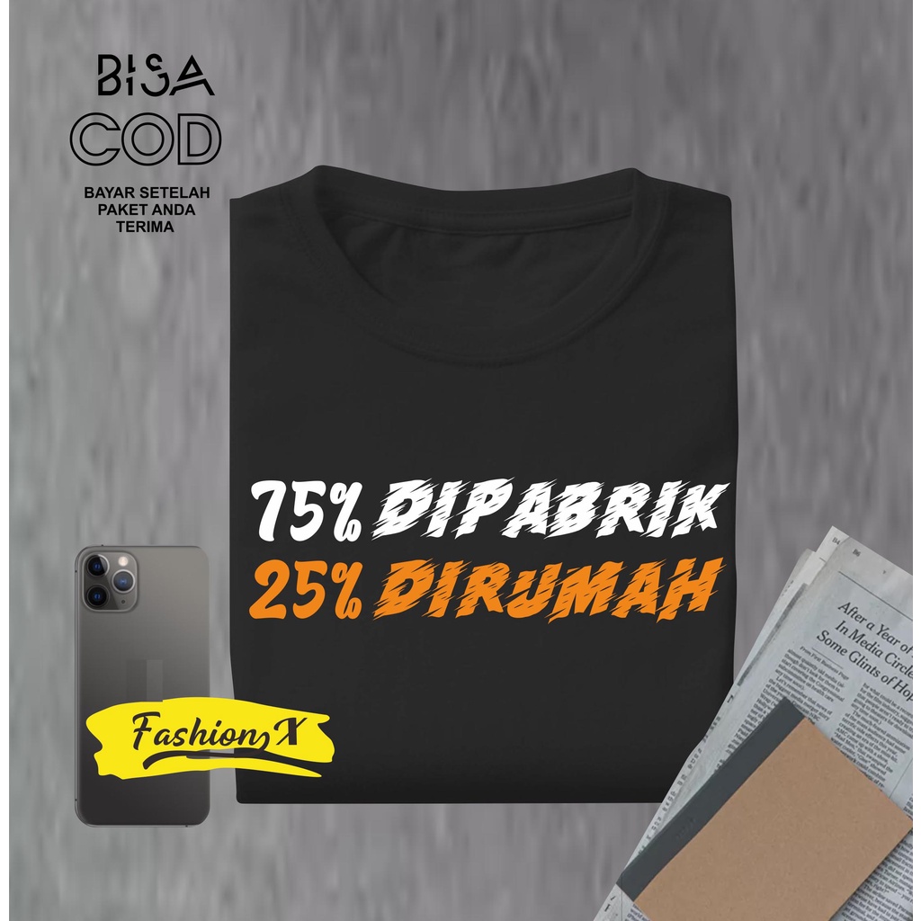 Kaos Pria Distro 75% Di Pabrik Bandung Original Murah/Baju Oblong Katun 30s