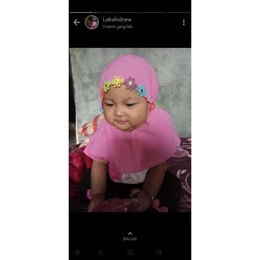 Jilbab anak kids renda kepala melati warna-warni terlucu/TERBARU)/Bergo anak kids renda warna kepala Best seller