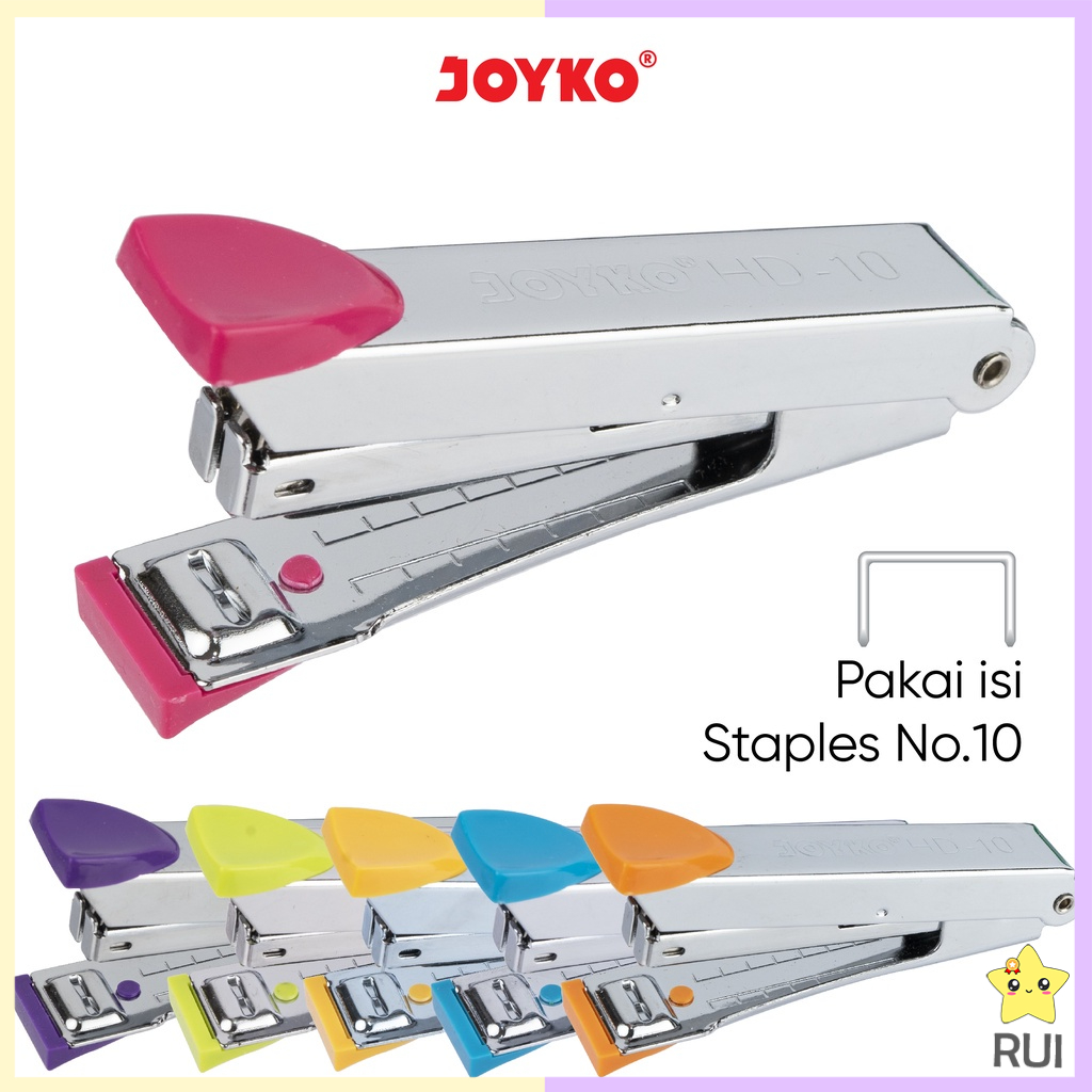 

Staples Stapler Joyko Hekter Jetrekan Cekrekan Steples Warna Warni