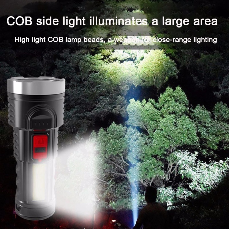 (Emergency) Senter Led High Lumen Zoomable Terang Tahan Air Untuk Hiking / Camping / Outdoor