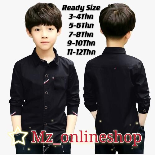 Kemeja anak laki laki Terre 3-12tahun / kemeja anak laki laki import / baju kemeja anak laki laki / 