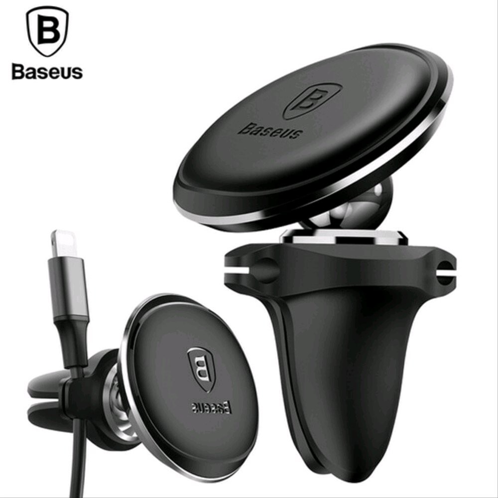 BASEUS ORIGINAL Car Holder Magnetic Air Vent Mobile Phone Mount Mobil Universal GPS  AC Lobang