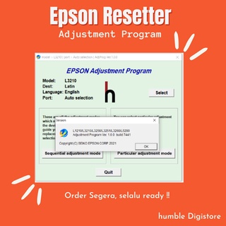 Epson L3210_3250_3251_3260_5290_1210 Program Resetter