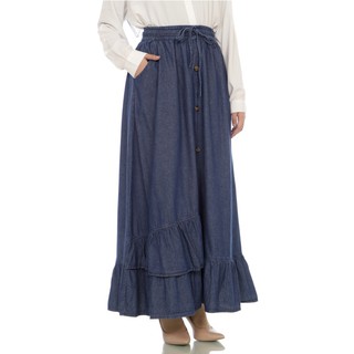 Jual Rok Panjang Jeans Fit XL MUSLIM WANITA ZAHRA SIGNATURE Long Skirt