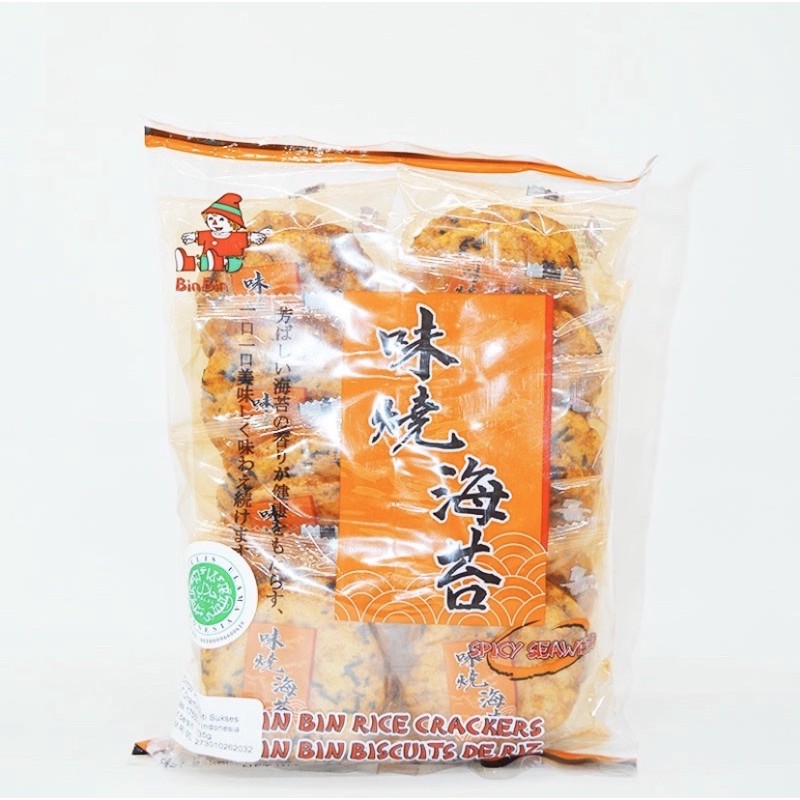 

Bin bin rice crackers spicy seaweed 125 gr