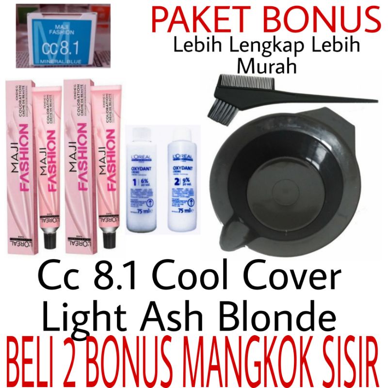 Pewarna rambut loreal maji fashion cc 8.1 Light ash blonde