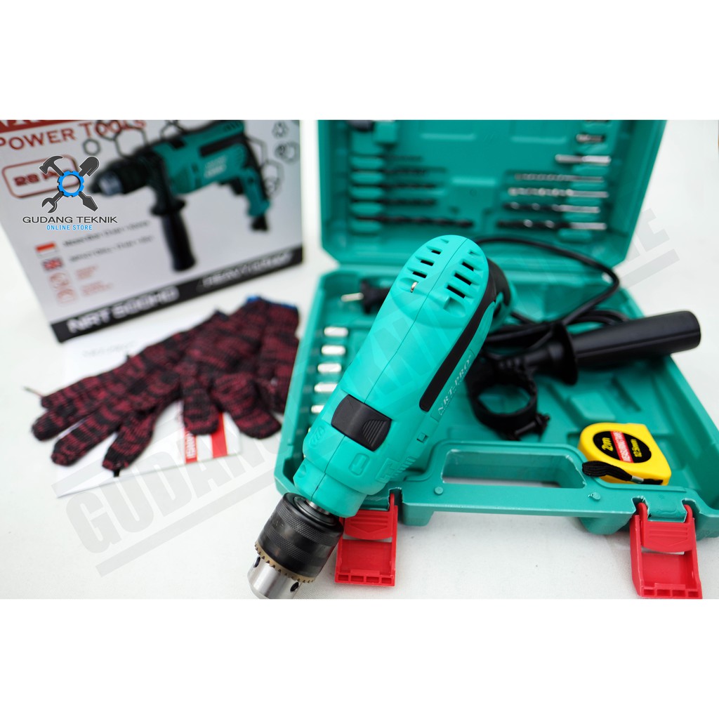 Mesin Bor Set NRT PRO 500 HD / Mesin Bor Beton NRT 500HD 13 Mm Hammer Impact Drill