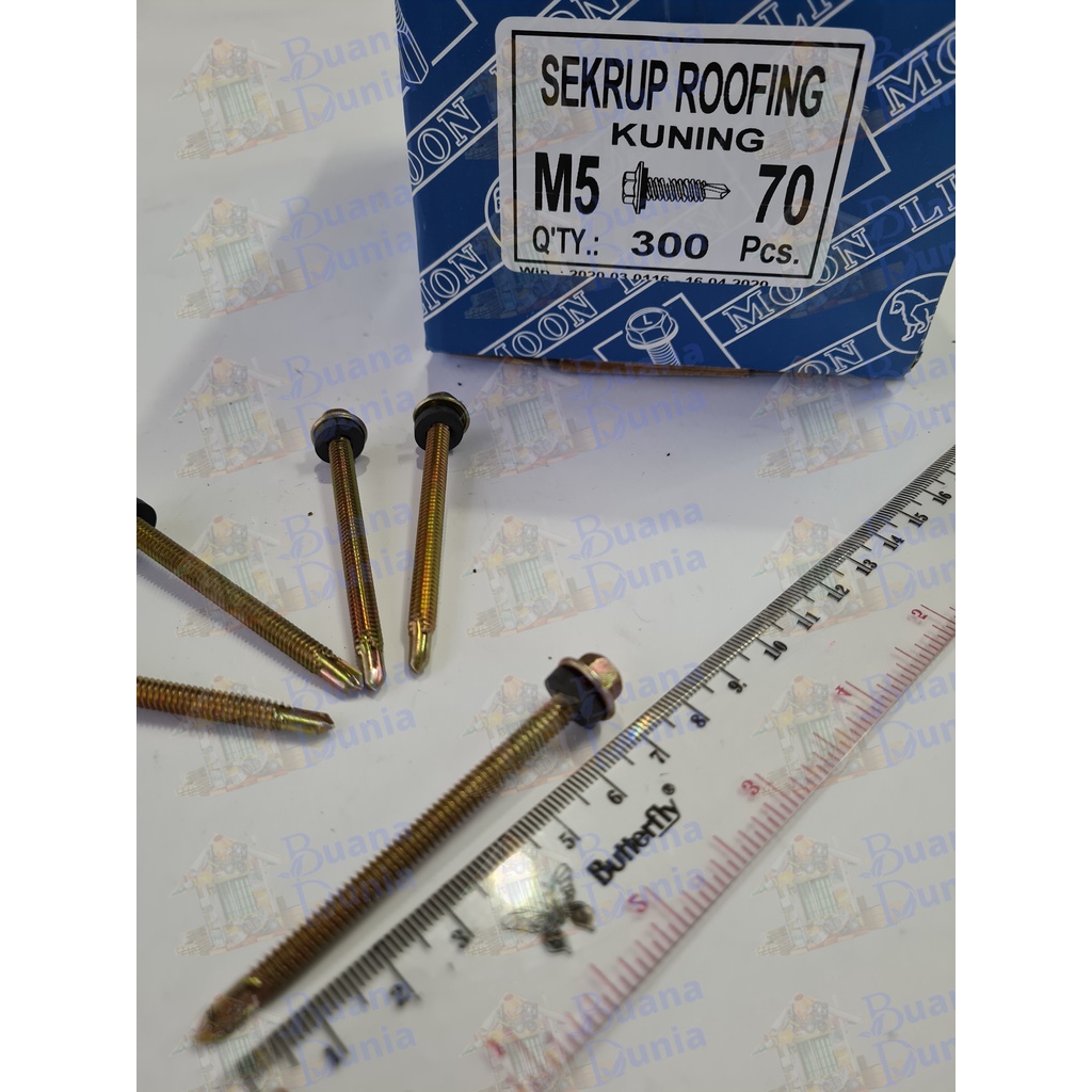 Skrup Baja Ringan LION 12x70 | Baut Roofing | Sekrup Baja Roofing