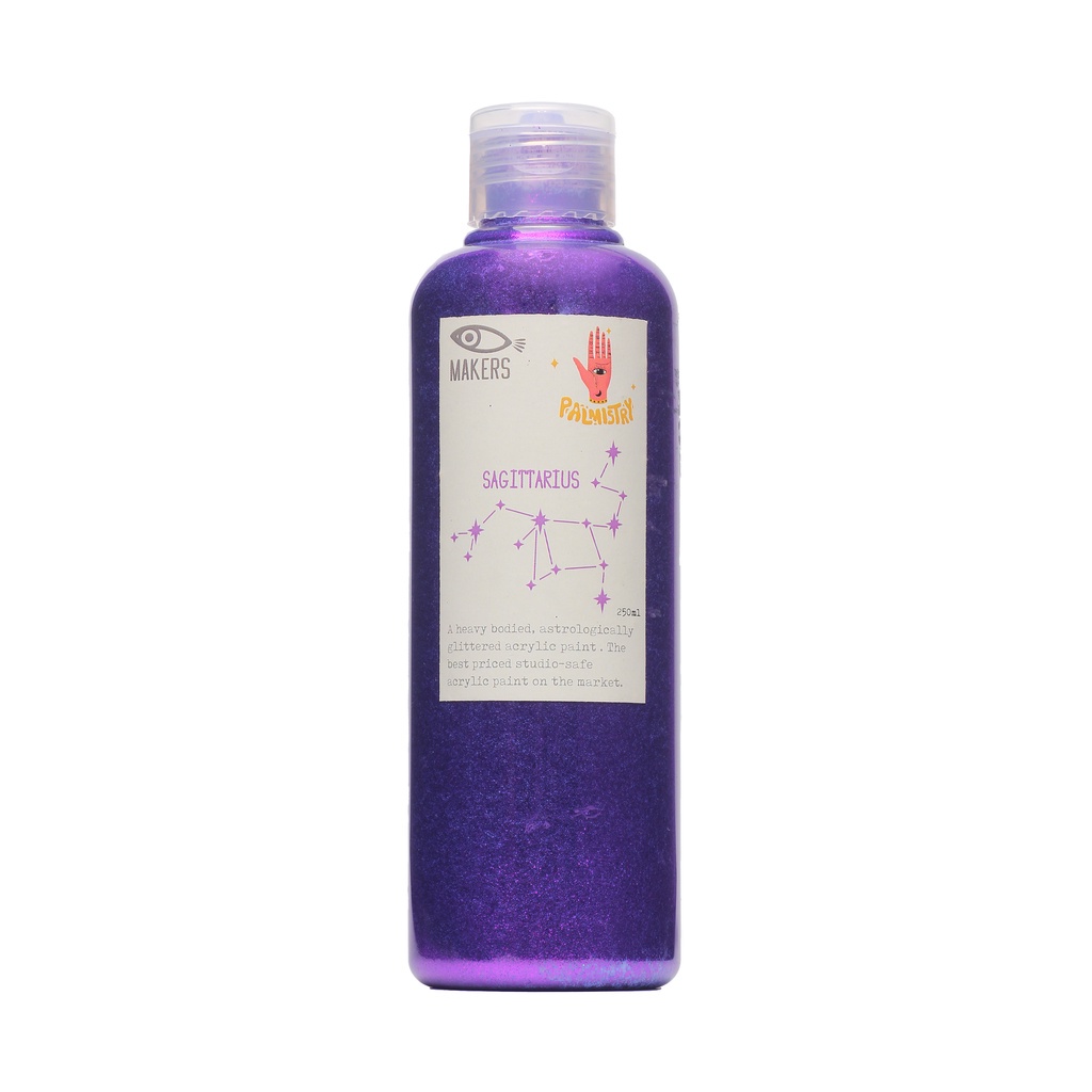 

Purple Glitter Acrylic Paint SAGITARIUS 250ml by MAKERS