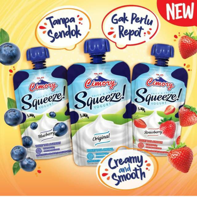 

[TERMURAH CIMORY] Cimory Squeeze Yogurt aneka rasa muraaaah bangeet 120 gram