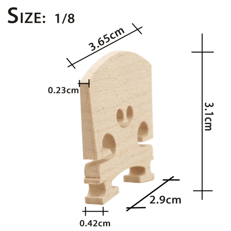 Bridge Biola Maple Tipe Reguler 5 Ukuran 1 / 8 &amp; 1 / 4 &amp; 1 / 2 &amp; 3 / 4 / 4