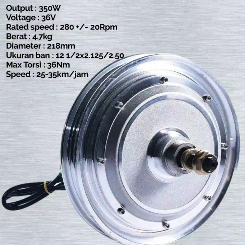 dinamo sepeda listrik 36v 350w ring 12"