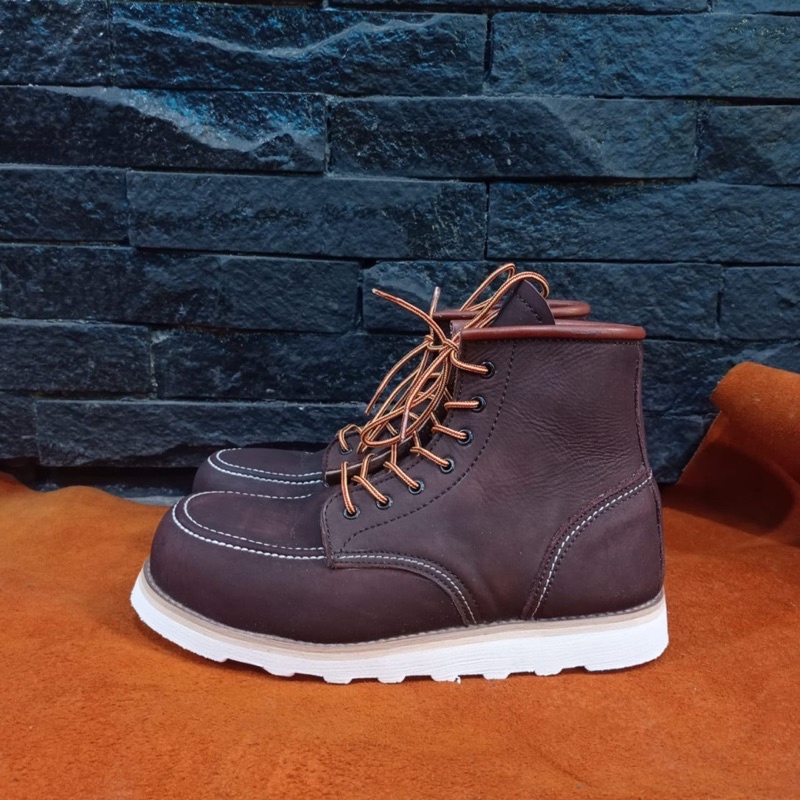 Xrider Safety Boots Moc Toe Crazy Horse Edition