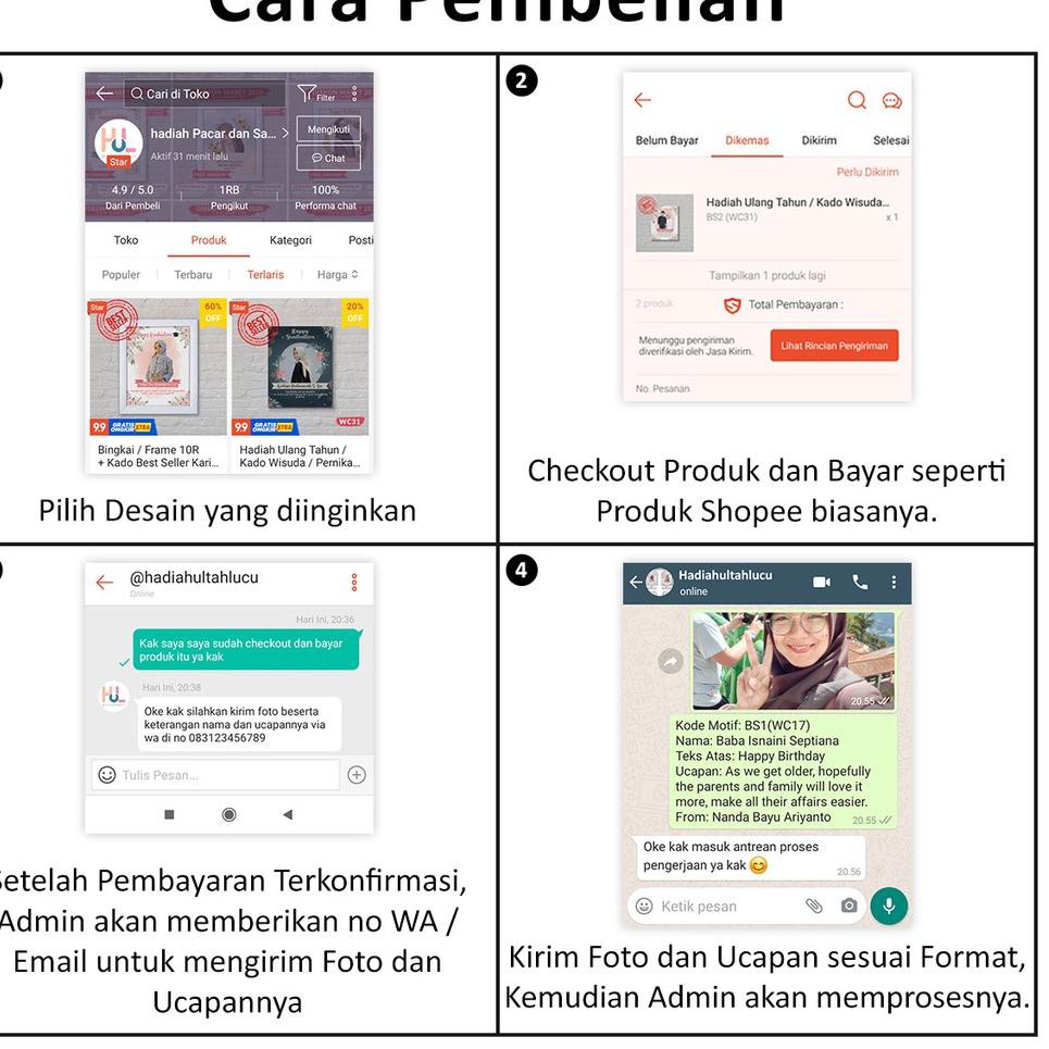 

HITZ 2020 Souvenir / Hadiah / Gift Ulang Tahun / Pernikahan / Kado Wisuda Karikatur Efek Watercolor