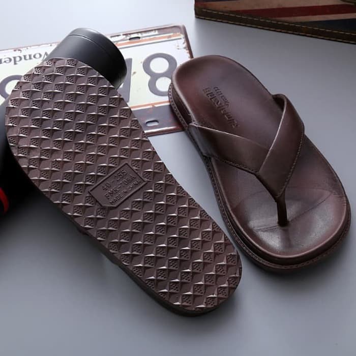  Ukuran  39 46 Sandal  Pria Korea  Fashion Ulzzang Sandalhitam 