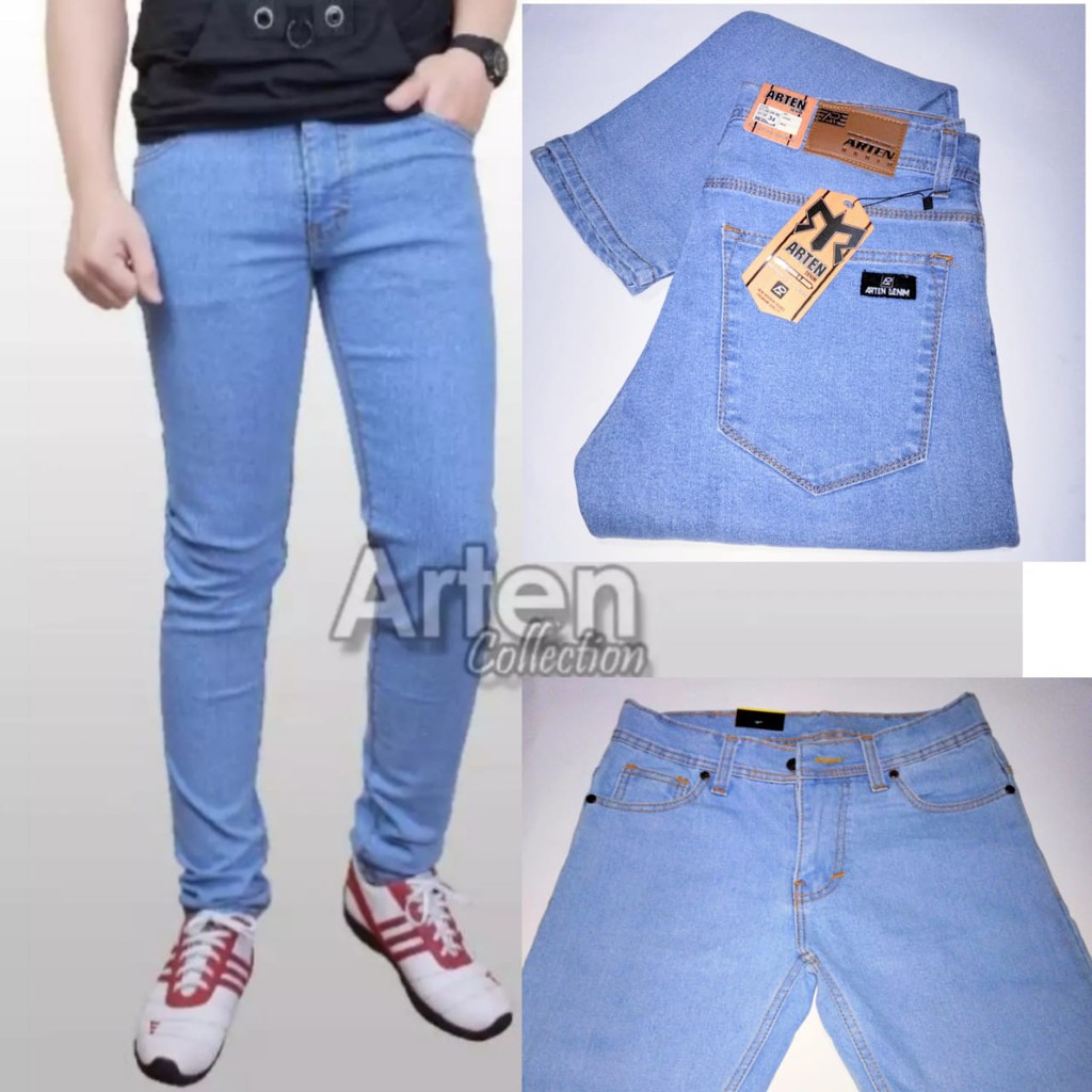 Celana panjang jeans pria / Slim Fit Stretch/ Ngaret/melar