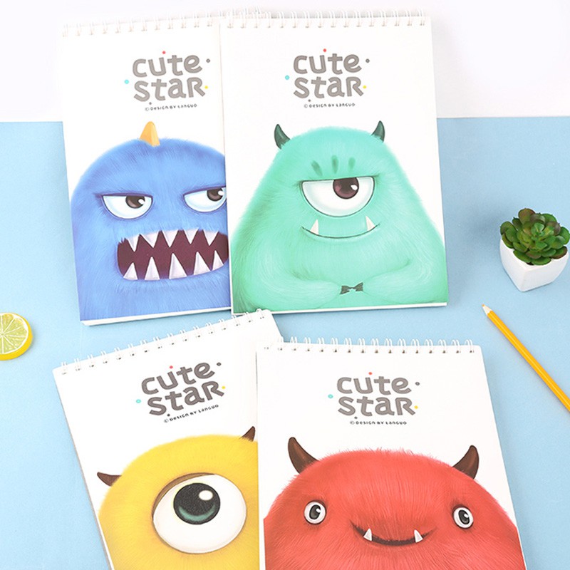 

Cute Star Fuzzy Monster Spiral Sketchbook A4 (Buku Gambar / Buku Sketsa)